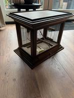 Antieke eiken vogelkooi, Dieren en Toebehoren, Vogels | Hokken en Kooien, Ophalen, Metaal, Vogelkooi
