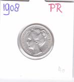Heel mooie halve gulden 1908 Prachtig voor 40 euro, Postzegels en Munten, Munten | Nederland, ½ gulden, Zilver, Koningin Wilhelmina