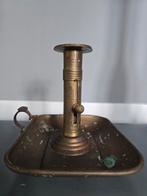 Prachtige Franse antieke koperen kaarsen kandelaar ca 1880, Antiek en Kunst, Antiek | Kandelaars, Ophalen of Verzenden, Koper of Brons