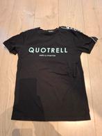 Quotrell T-shirt Zwart Turquoise letters  XS, Kleding | Heren, Zwart, Ophalen of Verzenden, Zo goed als nieuw, Quotrell
