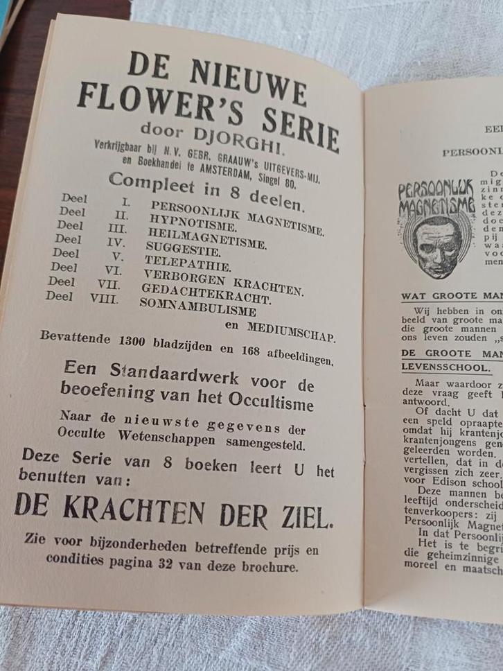 Zeldzaam promotieboekje magnetisme Gebr. Graauw, ca. 1900, Boeken, Esoterie en Spiritualiteit, Zo goed als nieuw, Achtergrond en Informatie