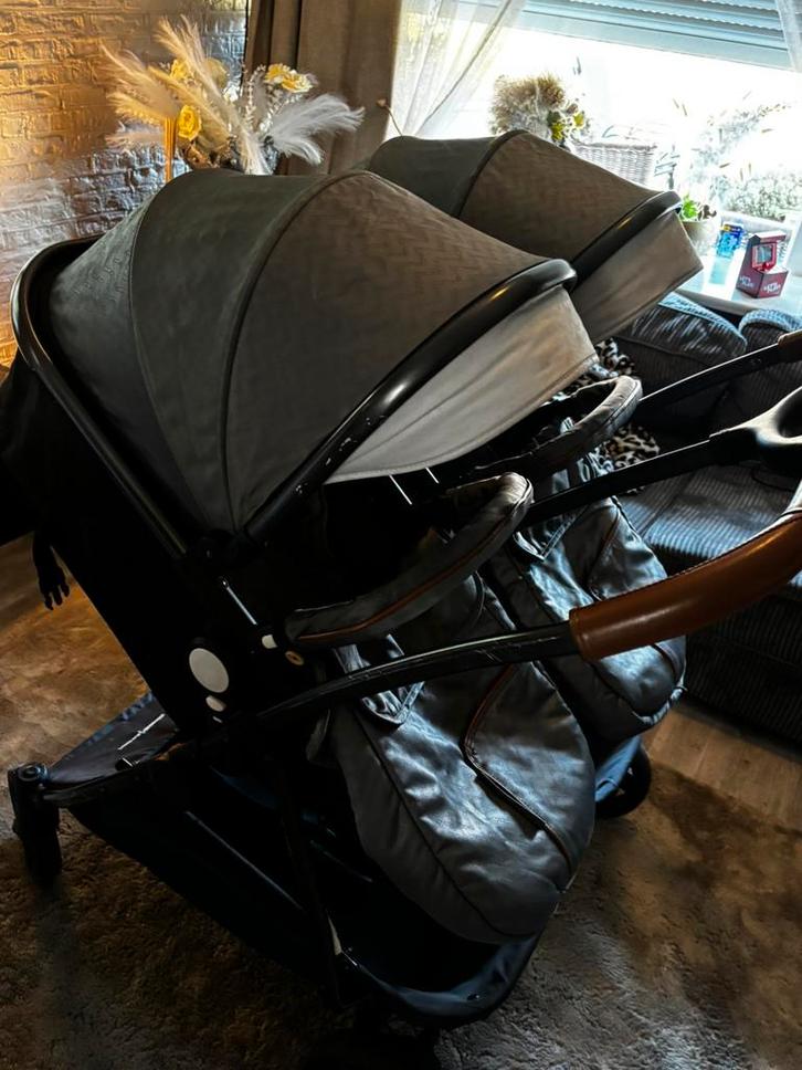 Tweeling kinderwagen, Kinderen en Baby's, Kinderwagens en Combinaties, Gebruikt, Combiwagen, Overige merken, Duowagen, Ophalen