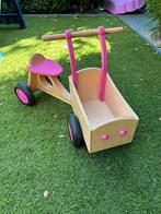 Mooie Van Dijk toys houten bakfiets  vanaf 1 jaar, Ophalen, Zo goed als nieuw, Duwvoertuig