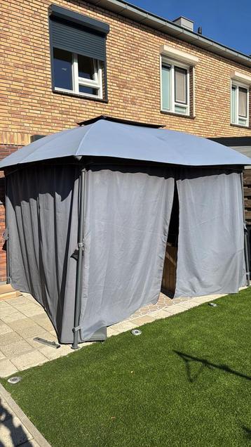 Zo goed als nieuwe luxe tuinpaviljoen/partytent beschikbaar voor biedingen