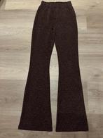 Broek cotton club elegany flared xs bruin glitter, Kleding | Dames, Broeken en Pantalons, Bruin, Verzenden, Zo goed als nieuw