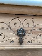 Landelijk Frans eiken kast ladekast met marmer, Antiek en Kunst, Ophalen