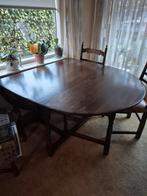 Antieke, ovale, uitklapbare, eikenhouten gateleg tafel, Ophalen