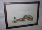 Dirk Baksteen aquarel "Het Kapelletje". Izgs., Antiek en Kunst, Ophalen of Verzenden