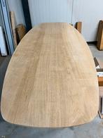 Massief eiken deens ovaal tafelblad 210x90 3cm verjongd, Huis en Inrichting, Tafels | Eettafels, Ophalen, 100 tot 150 cm, 200 cm of meer
