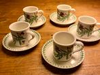 5 Portmeirion koffiekopjes met schotels, Huis en Inrichting, Keuken | Servies, Ophalen of Verzenden, Zo goed als nieuw, Overige stijlen