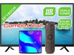 OK Led TV 32 inch + Android TV Box X88 Pro 10 (Nieuw!), LED, 50 Hz, Nieuw, 80 tot 100 cm