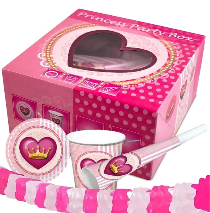 Princess Party Box :  19-delig., Hobby en Vrije tijd, Feestartikelen, Nieuw, Versiering, Verjaardag, Ophalen