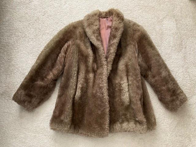 vintage winterjas jaren '50, Kleding | Dames, Jassen | Winter, Gedragen, Maat 42/44 (L), Bruin, Ophalen of Verzenden