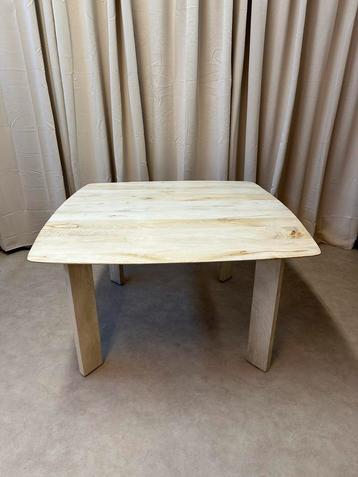 Eettafel Mangohout Deens Vierkant Naturel 130x130x78 beschikbaar voor biedingen