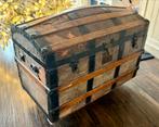 Oude houten koffer / reiskoffer - Schatkist, Ophalen, Minder dan 50 cm, Gebruikt, 50 tot 100 cm