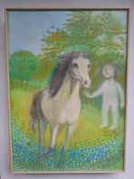Tekening paard 'The moon stallion', Antiek en Kunst, Ophalen of Verzenden
