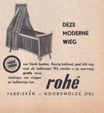 Retro reclame 1956 Rohé Noordwolde wieg ledikantje, Ophalen of Verzenden, Huis en Inrichting
