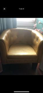 Goudkleurige kinderfauteuil - Zeer Goede Staat, Ophalen, Minder dan 50 cm, Minder dan 75 cm, Leer