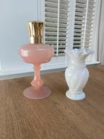 Vintage roze opaline diffuser Berger en opaline vaasje, Ophalen of Verzenden