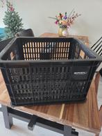 Basil Fietskrat Zwart - Praktisch en Stijlvol, Fietsen en Brommers, Fietsaccessoires | Fietsmanden, Ophalen of Verzenden, Gebruikt