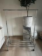 Stevig RVS kledingrek met wielen, Ophalen, Met wielen, Zo goed als nieuw