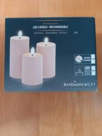 Oplaadbare LED Kaarsen - Set van 3, Huis en Inrichting, Woonaccessoires | Kandelaars en Kaarsen, Kunststof, Nieuw, Crème, Ophalen of Verzenden