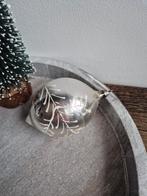 Vintage kerstbal pegel zilver takjes 492, *, Gebruikt, *, Ophalen of Verzenden