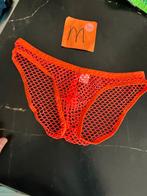 netslip, transparant, maat M, oranje, Kleding | Heren, Ondergoed, Ophalen of Verzenden, Oranje, Slip