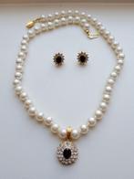 Vintage sieraden, parel ketting, vintage ketting, roman, Met kristal, Overige materialen, Verzenden, Zo goed als nieuw