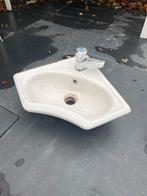 Hoek Wastafel - Ideaal voor kleine ruimtes!, Ophalen, Gebruikt, Chroom, Wastafel