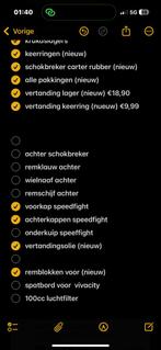 GEZOCHT: SPEEDFIGHT / VIVACITY ONDERDELEN, Ophalen of Verzenden, Peugeot