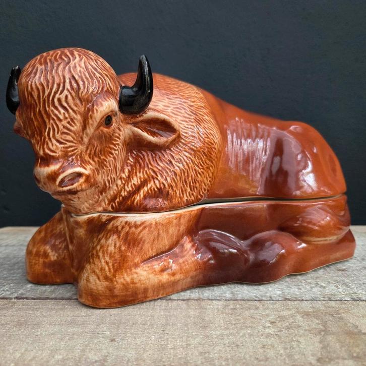 Michel Caugant terrine - Buffel Model, Antiek en Kunst, Antiek | Keramiek en Aardewerk, Ophalen of Verzenden