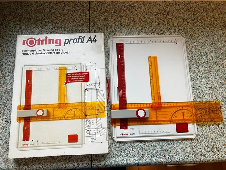 A4 Rotring tekenplank/ tekentafel, Doe-het-zelf en Verbouw, Tekentafels, Zo goed als nieuw, Minder dan 130 cm, Ophalen of Verzenden