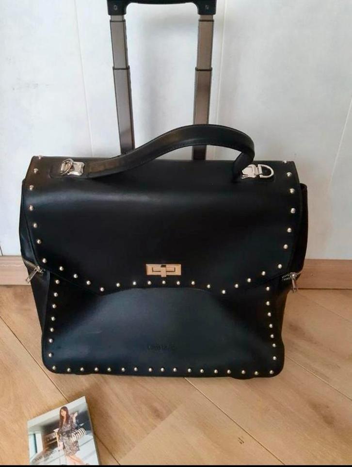 Olivia Lauren laptop trolley tas Type Jordan zwart met studs, Sieraden, Tassen en Uiterlijk, Tassen | Reistassen en Weekendtassen