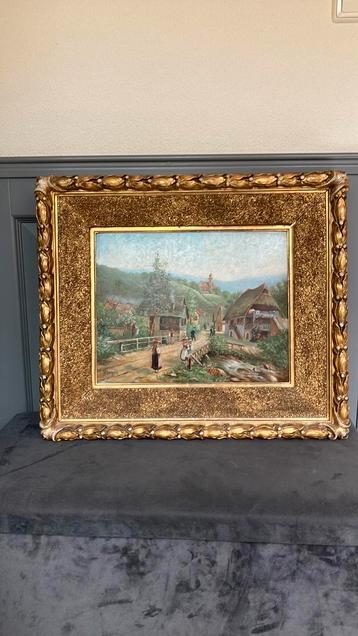 Schilderij in olie: W. Voegele beschikbaar voor biedingen