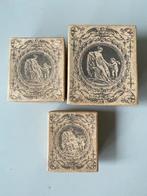 3 brocante kartonnen doosjes, Antiek en Kunst, Ophalen of Verzenden