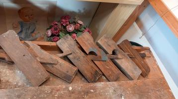 Antieke Houten Schaven Set - 6 Stuks beschikbaar voor biedingen