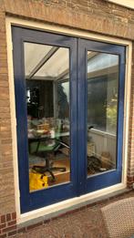 Terras deuren, Doe-het-zelf en Verbouw, Kozijnen en Schuifpuien, Ophalen of Verzenden, Zo goed als nieuw, Hout, Deurkozijn
