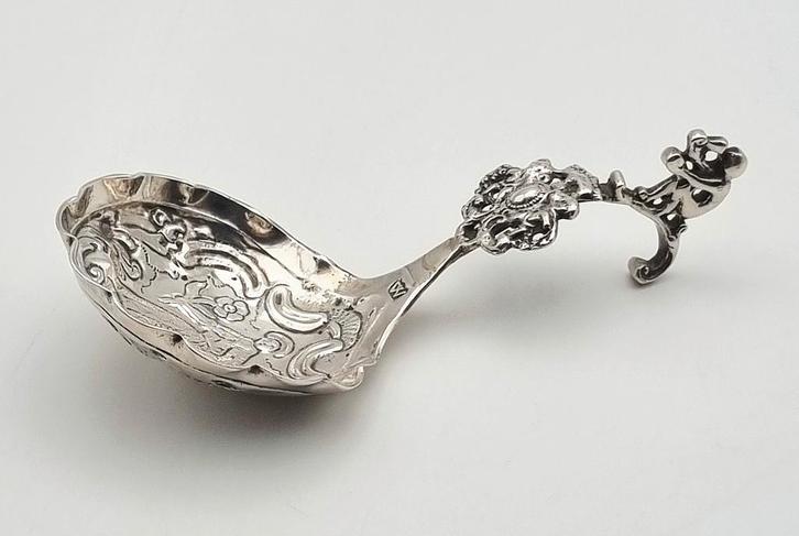 27. Zilveren roomlepel-Dirk Sakes van der Werf-Sneek-1790, Antiek en Kunst, Antiek | Bestek, Ophalen of Verzenden