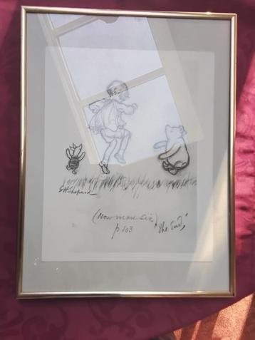 Gesigneerde tekening Winnie the Pooh beschikbaar voor biedingen