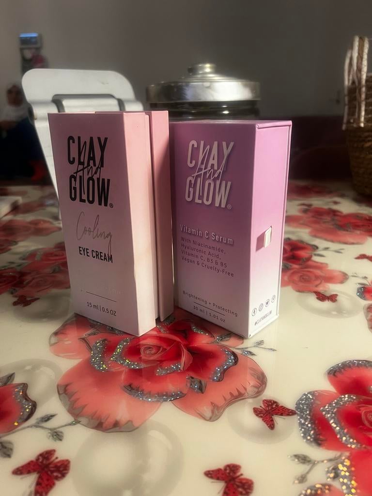 Clay and Glow eye cream and serum, Verzenden, Nieuw, Gehele gezicht, Verzorging