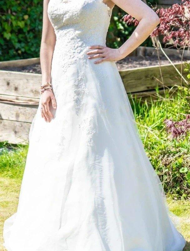 Trouwjurk, Kleding | Dames, Trouwkleding en Trouwaccessoires, Zo goed als nieuw, Trouwjurk, Wit, Ophalen of Verzenden