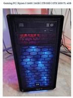 Gaming PC, Ryzen 5 1600, 16GB, 4TB SSHD, GTX 1050 Ti, 4GB, Computers en Software, Desktop Pc's, Ophalen, Zelf gebouwde pc, AMD Ryzen 5