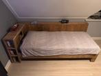Eenpersoons bed extra lang 220, Ophalen, 90 cm, Eenpersoons, Steigerhout