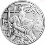 Gave zilveren 1 oz Fiji Ancient Warrior "Samurai" uit 2022!!, Zilver, Losse munt, Verzenden