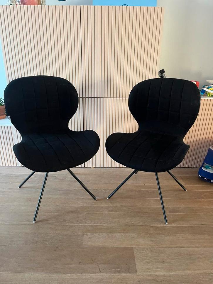 Zuiver OMG Stoelen (4x) - Zwart, Huis en Inrichting, Stoelen, Ophalen