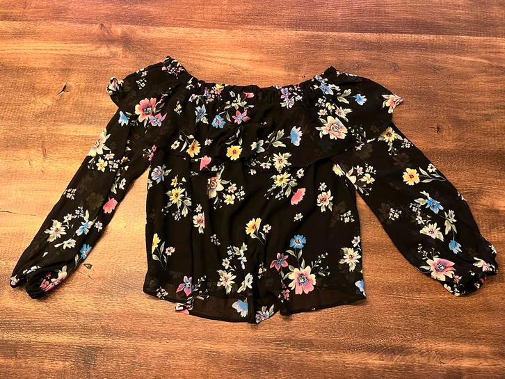 Off-shoulder blouse maat 36, Kleding | Dames, Blouses en Tunieken, Zo goed als nieuw, Maat 36 (S), Zwart, Ophalen of Verzenden