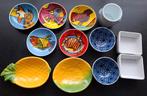 Serveerschaaltjes, Corneille, blauw, geel, kleurig, Ophalen of Verzenden, Zo goed als nieuw