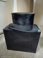 Vintage hoge velvet hoed, Ophalen of Verzenden