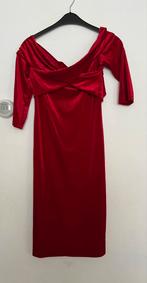 Fluwelen jurk van Zara rood. Mt. L, Kleding | Dames, Jurken, Zara, Maat 42/44 (L), Knielengte, Ophalen of Verzenden